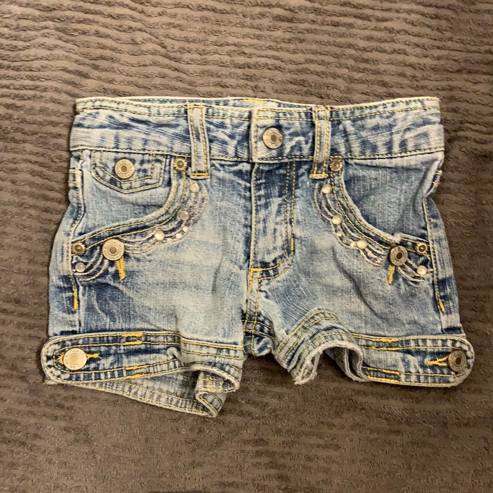 Girls denim bling shorts. Size 4